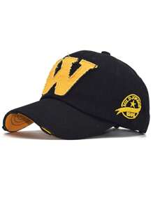 1 件复古做旧水洗个性化不褪色棒球帽，水洗面料立体字母 W 刺绣做旧棒球帽，户外运动太阳帽，时尚百搭透气太阳帽 - 彩色 - 查看 8