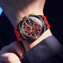 ON6857，男士运动手表，休闲运动风格，多功能计时码表，夜光防水设计，适合日常和户外活动，父亲节的完美礼物 - A - 查看 5