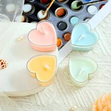 Heart-Shaped Unscented Tea Candles, 3hrs Burning Time Per Piece, Wedding Supplies, Indoor Decor, Creative Heart Candles, Birthday Declaration, Proposal, Romantic Love Candles