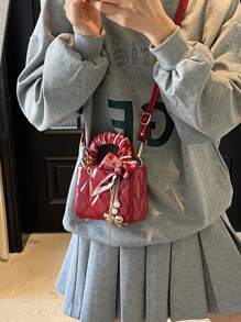 Sac à bandoulière carré mini, polyvalent et casual pour femmes. Look de luxe et chic