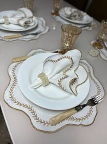 Mr Dias Napkin Rings - Bege Paris Bord Dour - Ver 1