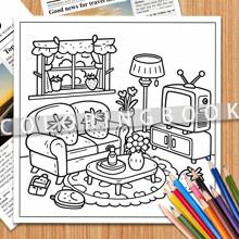 1 pieza Libro para colorear antiestrés para adultos, Tema: Patrones de espacio confortable, Nuevo lanzamiento 2025, Tamaño: 7,9*7,9 pulgadas, 24 páginas, Impresión de un solo lado, Regalo ideal para el Día de San Valentín, cumpleaños, Pascua y otras fiestas, Útil para relajarse, Día de la Madre, Regalo para mamá, Vuelta al cole, Útiles escolares