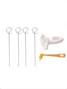 1pc 6 Multifunctional Potato Cyclone Potato Slicers, Novel Potato Cyclone Potato Roll Making Convenient Artifact, Suitable For The Kitchen, Kitchen Gadgets - Silver - View 8