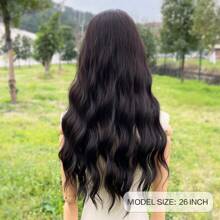 Wig For Women, Natural Water Wave, Middle Part, Long Bang, Long Curly Wigs, Fluffy, Realistic Scalp, Full Wig, Suitable For Daily Wear, Street Photography, Cosplay, Lolita.