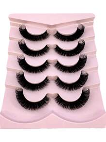 HBZGTLAD NEW 2 Box 10 Pairs Pairs Cat Eye Lashes Fluffy Faux Mink Lashes 8D Wispy Lashes Pack Dramatic Long Thick Volume Eyelashes False Eyelas - HB114 - 查看 3