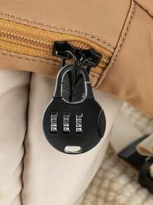 Tsa Certified Black Zinc Alloy Mini Travel Backpack Lock, Vacation Style Metal Password Combination Padlock, No Printing, No Power Required,Digit Mini Round Combination Lock, Padlock, Anti-Theft, Luggage Lock, Student, Dormitory, School Bag, Cabinet, Drawer Lock,For Luggage, Pencil Case, Backpack, Cartoon Waterproof Padlock For Outdoor Travel, Student Dormitory, Cabinet, Drawer,Electric Bike, Bicycle Basket Lock, Helmet Lock, Cabinet, Luggage, Travel Accessories - Multicolor - View 7