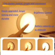 2-In-1 Smart Lighting System Motion Sensor Strip Light (10-50cm) + Button-Control Round Lamp (8cm) 3-Color & Extra 4/8-Piece Magnetic Pad Kit No Tools Installation & Whole-Home Coverage USB Rechargeable Cabinet Light For Stairs/Closet/Balcony Christmas Home Upgrade Gift For Students & Housewives