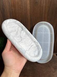 1pc Silicone Gypsum Storage Tray Molds DIY Oval Coasters Concrete Cement Mould Jewelry Display Storage Dish Home Decoration