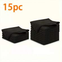 15/10/5 - Kitchen Cleaning Cloths, Microfiber Black Cleaning Cloths Set, Absorbent And Soft, Stain Removal Cloths For Cleaning Glass, Cooking Counters, Pots, Bows, Faucets, Range Hoods, Car Wipe Cleaning Cloths, Kitchen, Bathroom, Home, Black Home Cleaning Multi-Color Soft Quick-Drying Absorbent Cleaning Set