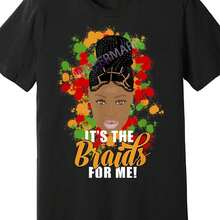 Camiseta gráfica de manga corta para hombre con diseño de trenzas de caja, moño y dibujo artístico, 510069 - Negro - Ver 1