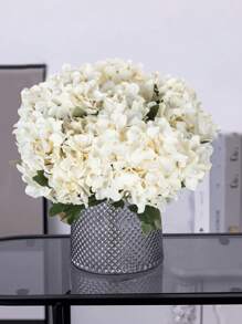 1 件/3 件人造花丝绸绣球花束假植物适合秋季婚礼花瓶用于家庭餐厅卧室装饰、节日生日派对配件、户外花园装饰 - 白色 - 查看 6