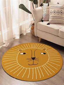 1 pièce Tapis de zone en fausse laine douce en forme de lion, sans danger pour la peau, article très vendu au Moyen-Orient, tapis décoratif, cadeau pour le Nouvel An