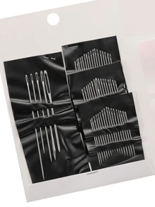 55pcs Stainless Steel Needle, Embroidery Needles For Hand Sewing, Easy Side Threading, Stitching Tools