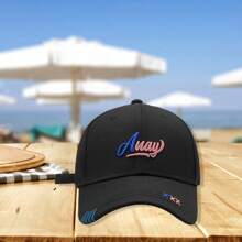 Women Baseball Cap, Embroidery Letters Adjustable Hat Ponytail Baseball Hat For Casual Daily - Black - View 6