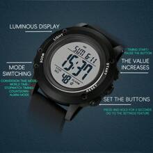 SANDA. Montre homme d'alarme SANDA, montre de mode électronique, montre de sport outdoor, montre de luxe multifonctionnelle étanche 5 bars, montre numérique LED