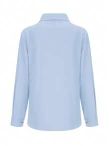 Camisa Casual com Botões Plus Size Feminina