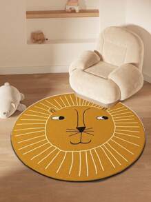 1 pièce Tapis de zone en fausse laine douce en forme de lion, sans danger pour la peau, article très vendu au Moyen-Orient, tapis décoratif, cadeau pour le Nouvel An