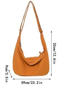 [Brand] Similar New Large Capacity Waterproof Sling Bag Casual Versatile Shoulder Bag, Fashion Student School Work Travel Couple Clutch - Multicolor - View 15