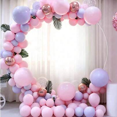 1 件大号圆形气球立柱支架拱形框架圆形派对装饰气球架，返校情人节