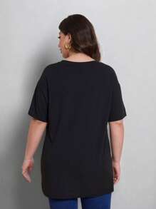 Custom Sports Personalized Gifts, Custom Women's T-Shirts, Add Text (Name/Quote/Sentence/Holiday/Number, Etc.) And Design Your Own Personalized Printed Short Vest As A Gift For Girlfriends - Black - View 3