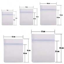 Kit 10/20/50/100 Un Saco Saquinho Organza 7x9 9x12 10x15 Branco Lembrancinhas Festa Casamento