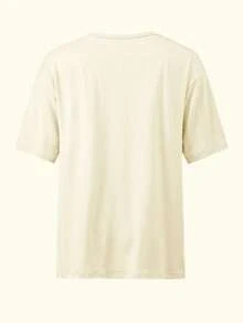 JOYY Women's Funny T-Shirts Inappropriate Adult Humor T-Shirts Sarcastic Offensive Loose T-Shirts Retro - Apricot - View 5