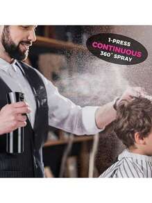 5pcs Hair Styling Set, (6.8 Oz/200 Ml) Continuous Mist Spray Bottle, Multi Row Hair Combs, Pointed Tail Fluffy Combs, Double Color Pick Combs, Double Head Eyebrow Brush, Suitable For Hair Styling And Hairdressers - Multicolor - View 3