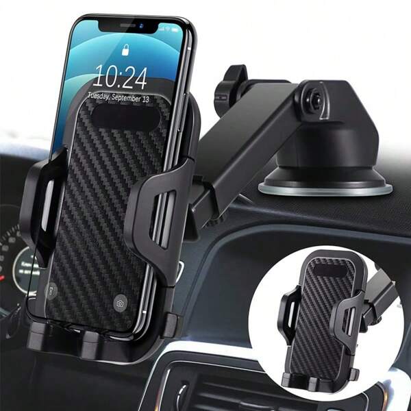 Universal Windshield Car Phone Holder, 360° Rotating Mobile Cell Support Smartphone Mount Stand - Compatible With IPhone