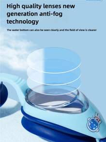 2副/套 儿童卡通泳镜，小镜框，防水防雾高清专业泳镜，男女通用，泳帽套装，潜水装备