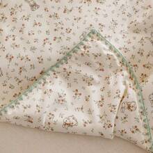 1pc Premium Grade Knitted Lightweight Airy Double Gauze Soybean Summer Quilt/Comforter - Flower Stream Rabbit - View 7