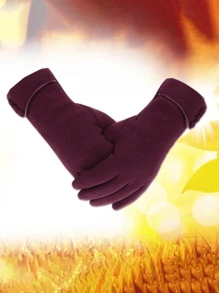 1Pair Winter Thickened Warm Gloves For Unisex, Waterproof, Windproof, Touch Screen Compatible, Button Closure, Ideal For Skiing, Hiking, Cycling, And Outdoor Activities In Extreme Cold Weather Conditions