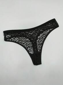 4 piezas/paquete bragas tipo tanga de cintura baja con encaje multicolor