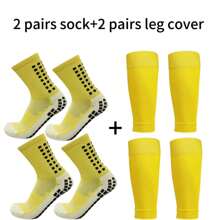Set Of 2 Pairs Sports Leg Warmers With Non-Slip Silicone Pads, Mid-Calf Soccer Leg Warmers For Men & Women, Professional Training & Outdoor Activities - Multicolor - View 19
