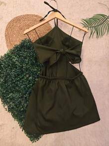 Embaico Short Jumpsuit - xanh quân đội - Xem 3