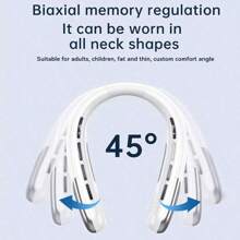 [3rd Gen Neck Hanging Fan] 100-Speed Vortex Airflow Hands-Free Cooler - Ultra-Light USB-C Rechargeable Bladeless Fan For Gym/Travel/Office, Noiseless 3D Cooling & Ergonomic Fit