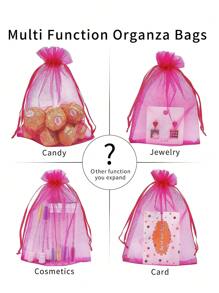 50 Stück Organza Geschenktüten, Schmuckbeutel, kleine Netzbeutel mit Zugband, Hochzeitsgeschenktüten, Armband-Beutel zum Verpacken, transparente Beutel, Schmuckbeutel, kleine Geschenk-/Süßigkeitenbeutel, Geburtstags-Party Netz-Verpackungsbeutel