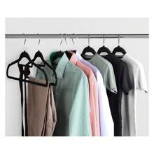 Premium Velvet Hangers 150 Pack - Non-Slip Clothes Hanger With Tie Bar - Black Hangers With 360 Degree Rotatable Hook - Heavy Duty Coat Hanger