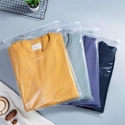 20pcs Reusable Zipper Bags, 12 To 50 Cm Multi-Size Clear Plastic Zipper Bags, High-End Travel Outdoor Camping Storage Bags For Clothes, T-Shirts, Pants, Shoes, Underwear, Socks, Blankets, Waterproof And Reusable, Suitable For Home Travel, Storage And Transportation, Holiday Gifts, Multi-Functional Accessory Tool Bags