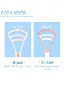 Fawnmum Fawnmum Tongue Scraper, Flexibility Tongue Scrubber For Bad Breath,For Oral Care & Hygiene, Pink