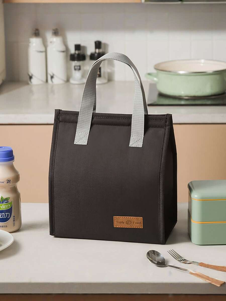 1pc Insulated Bag Leak-Proof Jar Soft Side Cooler, Reusable Insulated Lunch Bag, Men's And Women's Lunch Box, Outdoor Camping Bag, Portable Freezable Lunch Box With Adjustable Shoulder Strap, Suitable For Adults At Work, Picnic Or Travel(Random Letters)