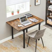 VASAGLE Folding Dining Table, Drop Leaf Extendable, For Small Spaces, Seats 2-4 People, Industrial, Rustic Brown And Ink Black - Brown - View 4