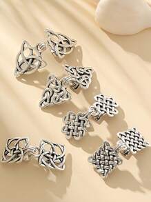 Xiacheng Shawl Clips, Cloak Buckles, Cardigan Clips, Sweater Clips, Retro Collar Decor, Retro Cloak Brooch, And Silver Shawl Pins - Silver - View 11