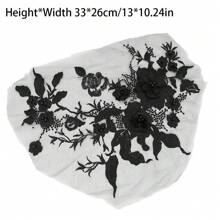 3D Flowers Beaded Lace Fabrics Applique Embroidery Sewing On Patches For Wedding Evening Dress Clothing Patches Scrapbooking