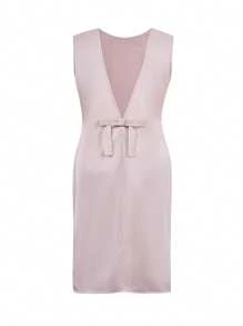 Look Polly Easter Music Festival Vacation Business Casual Women's Wear Black Sexy Bareback Bow Tie Solid Color Sleeveless Birthday Party Dinner Graduation Dress Semi Formal Dress Evening Dress Christmas - Pink - View 2