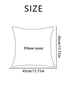 1pc Countryside Style Decorative Pillow Cover, Tree Leaf Embroidery Craft, Without Pillow Insert, Suitable For Living Room Sofa, Bedroom
