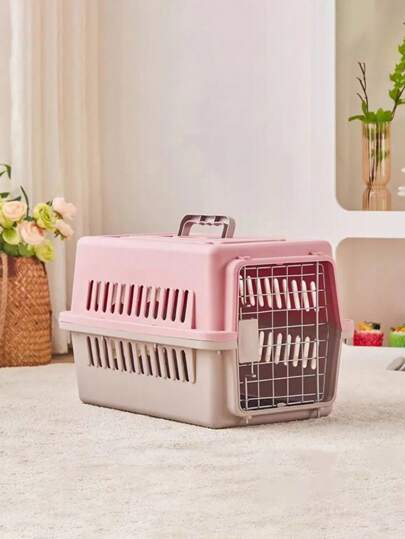 Jaula Transportadora Perro Portatil Gato Mascota, Transporta Mascotas Pequeñas de hasta 6 Kg, 48x32x30cm