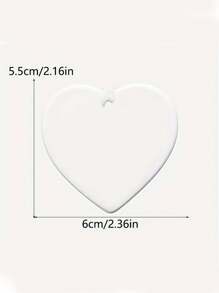1 pièce Pendentif cœur plat en acrylique 2D, style au choix, convient pour la fête des mères, la saison des mariages, cadeau pour maman, cadeau exquis