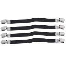 Juego de 4 Sujetadores elásticos ajustables para sábanas de cama, organizador de accesorios textiles para el hogar con clips para cubrir colchones - Multicolor - Ver 10