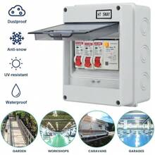 5Way Waterproof Distribution Box Circuit Breaker MCB Power Plastic Junction Wire Box IP65 Electrical Box (One Empty Box) - White - View 4