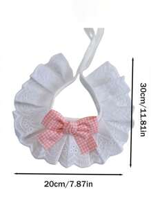 1pc Cat Scarf Bow Tie Collar, Pet Knitted Bib Drool Towel Decorative Accessory